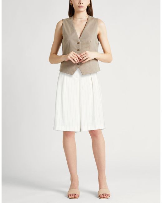 Liu Jo White Shorts & Bermuda Shorts Polyester, Viscose, Elastane