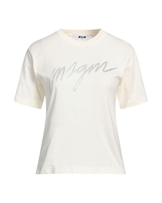MSGM White T-shirts