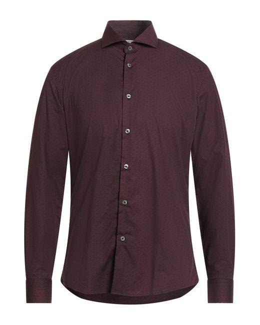 Daniele Alessandrini Purple Plum Shirt Cotton for men