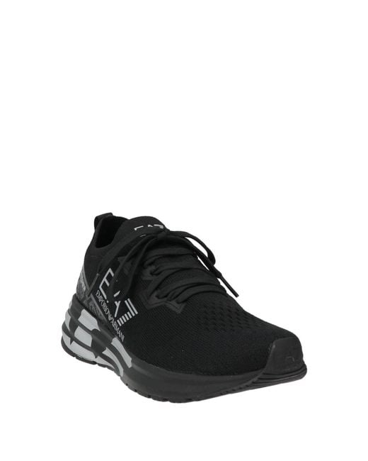 EA7 Black Sneakers Polyester, Polyurethane for men