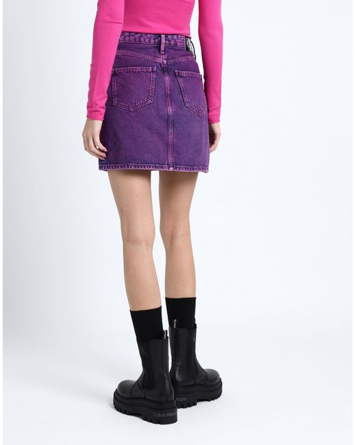 Calvin Klein Purple Denim Skirt
