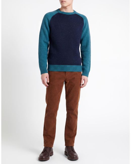 Irish Crone Blue Sweater Wool for men