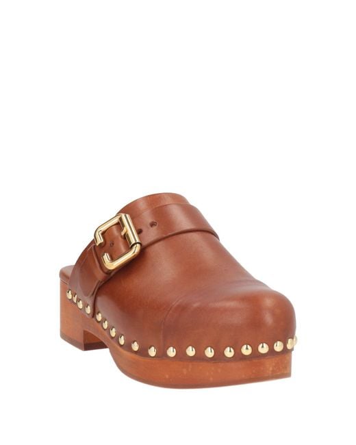 Chloé Brown Mules & Clogs Leather