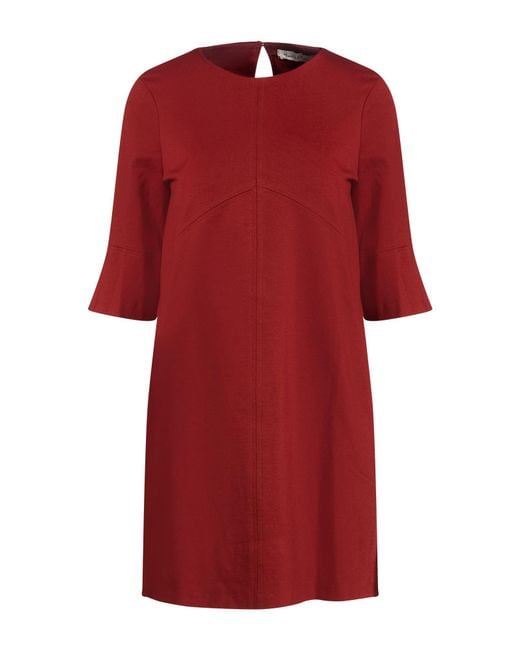 Manila Grace Red Mini Dress Viscose, Polyamide, Elastane