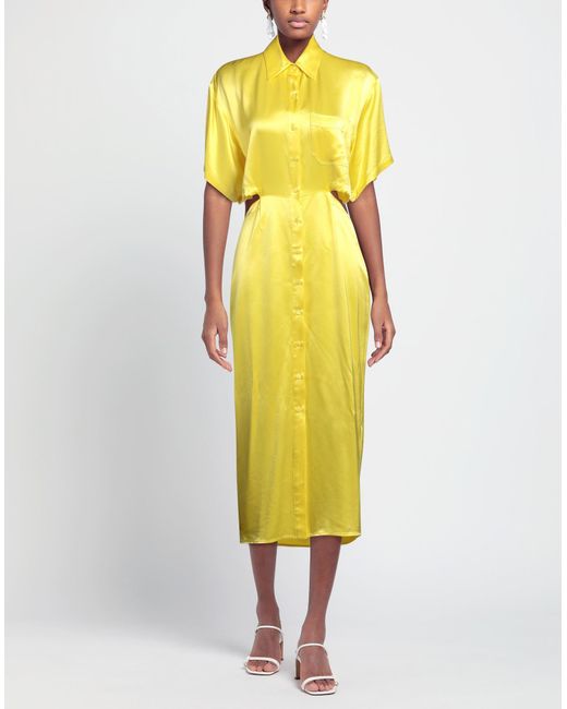 Isabelle Blanche Yellow Midi Dress