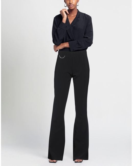 DSquared² Black Pants Polyester, Polyurethane