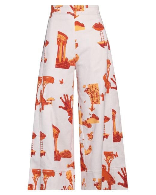 ODEEH Red Pants Cotton, Elastane
