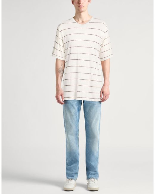 Lardini White T-Shirt Linen for men