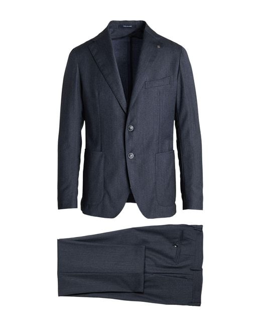 Tagliatore Blue Suit Virgin Wool for men