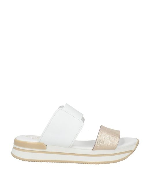 Hogan White Sandals