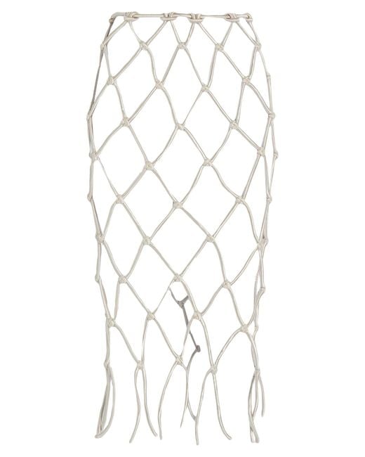 Isa Boulder White Midi Skirt Nylon, Elastane