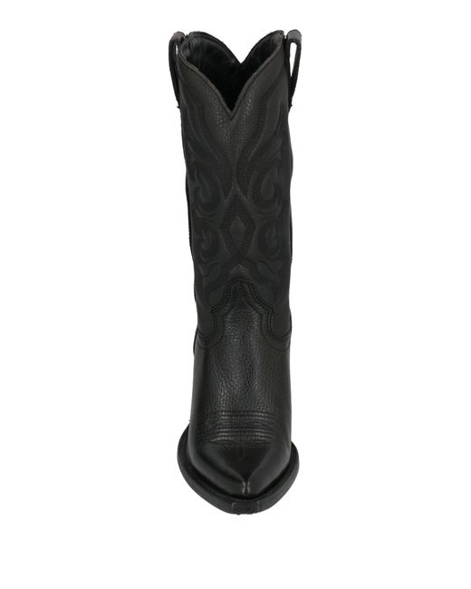 Ash Black Boot Leather