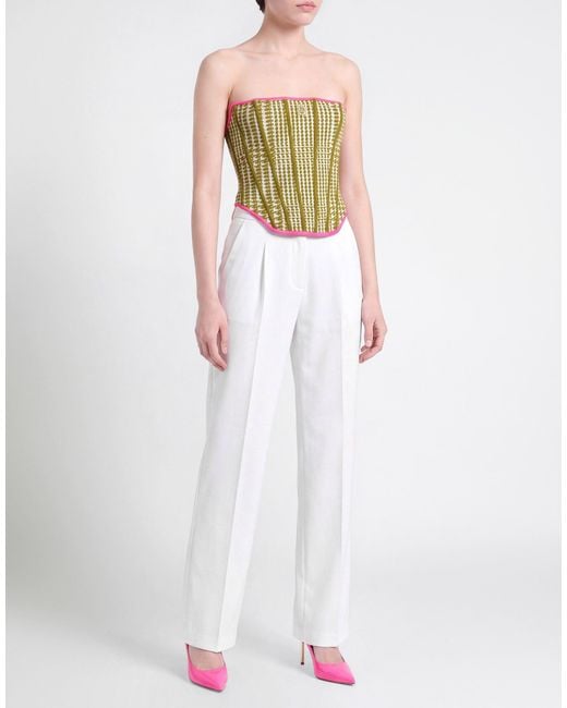 Elisabetta Franchi Green Military Top Viscose, Polyester, Polyamide, Elastane