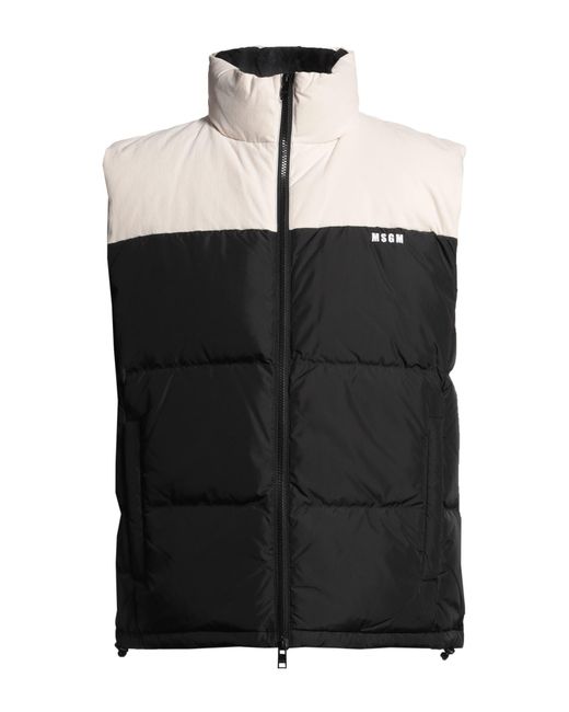 MSGM Black Vests for men