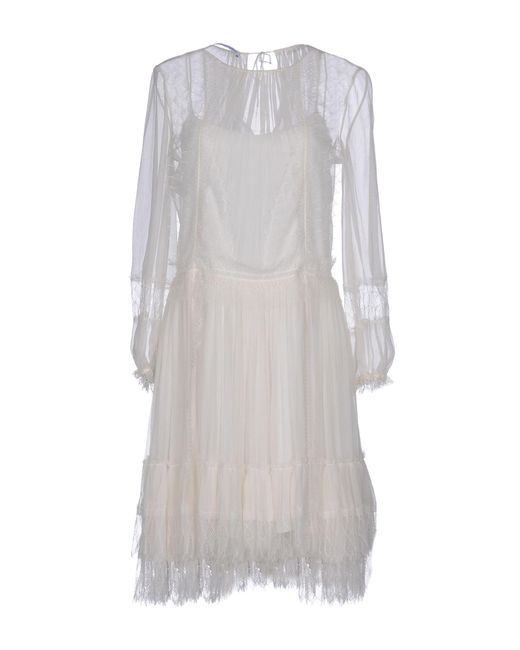 Alberta Ferretti White Knee-length Dress