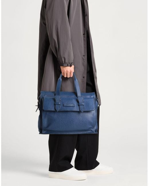 The Bridge Blue Handbag Leather for men