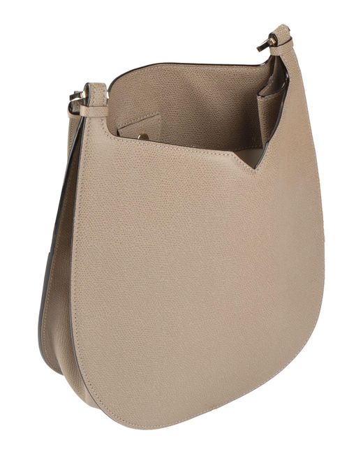Valextra Natural Pebbled-Leather Saddle Crossbody Bag