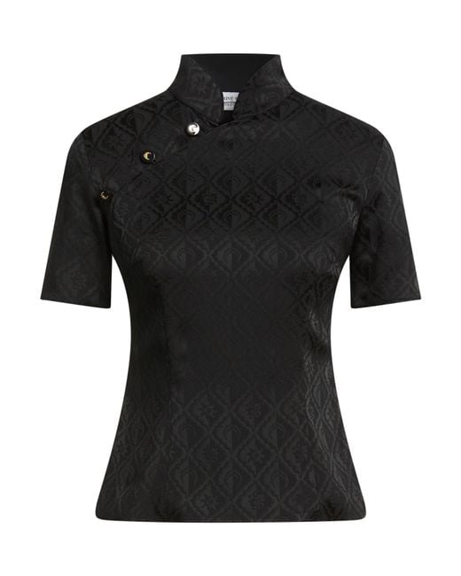 MARINE SERRE Black Line Top Acetate, Viscose, Elastane
