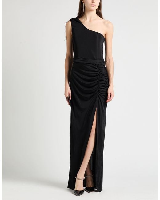 Gaelle Paris Black Maxi Dress Polyester, Elastane