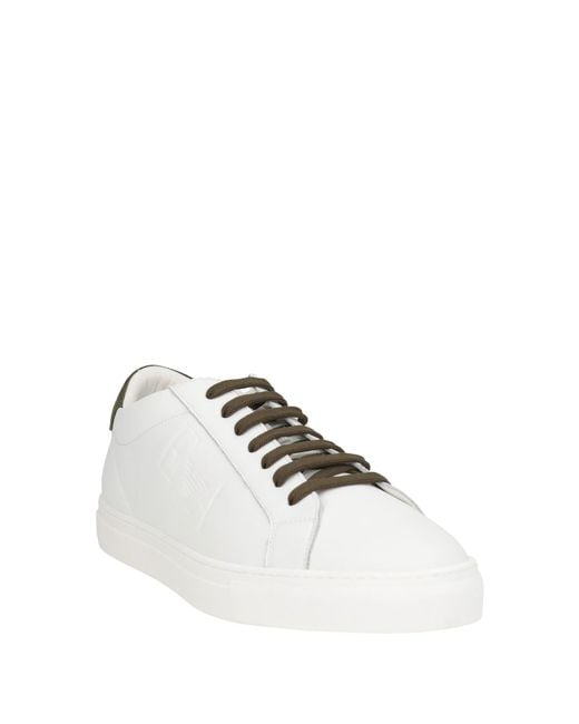 Emporio Armani Natural Sneakers Calfskin, Goat Skin for men
