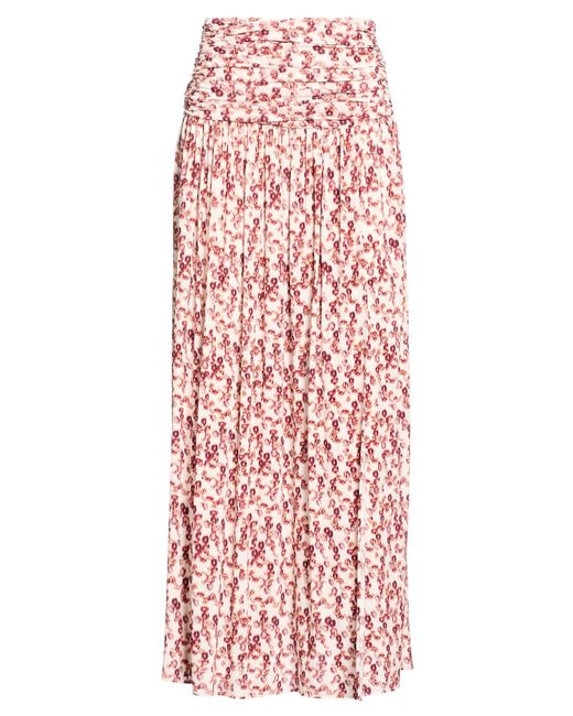 Isabel Marant Red Blush Midi Skirt Viscose, Elastane