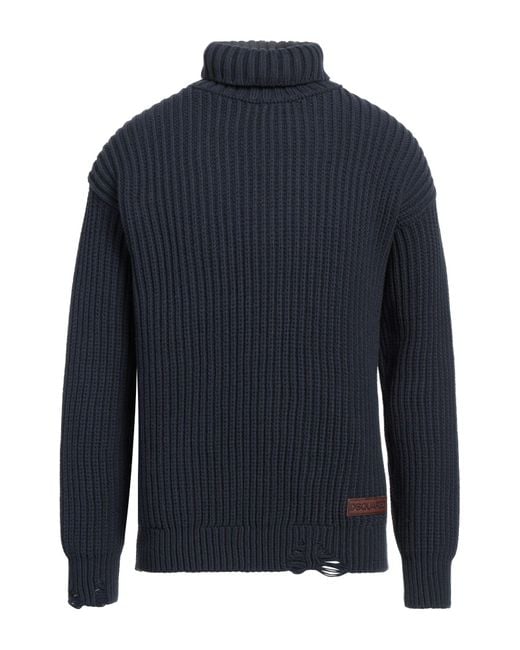 DSquared² Blue Turtleneck for men