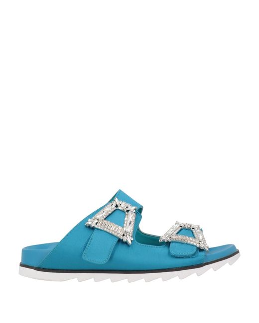 Twenty Four Haitch Blue Sandals Textile Fibers