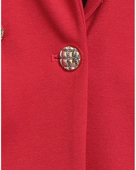 Liu Jo Red Blazer Viscose, Polyamide, Elastane