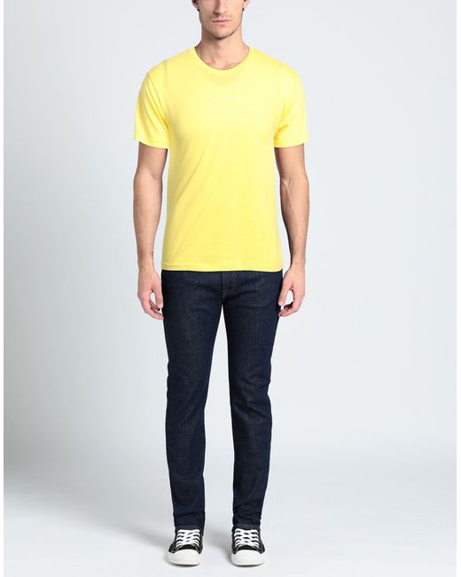 Grey Daniele Alessandrini Yellow T-shirt for men