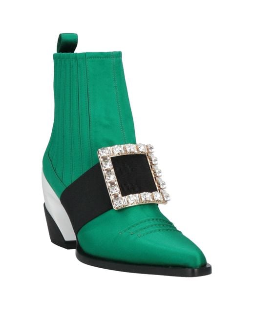 Roger Vivier Green Ankle Boots