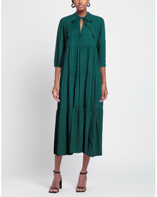 Honorine Green Midi Dress