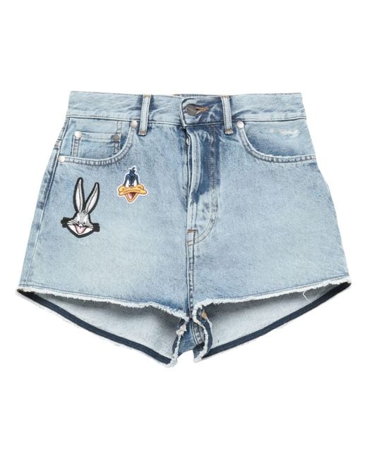 Moaconcept Blue Denim Shorts Cotton