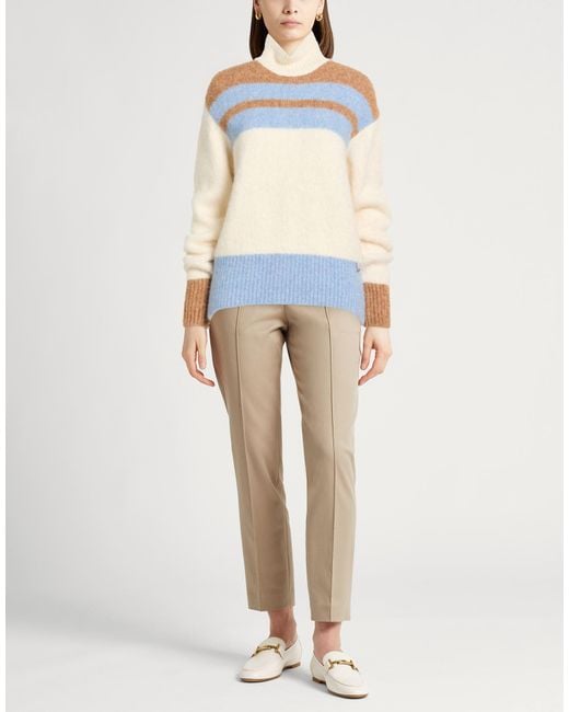 Herno Blue Cozy Winter Sweater With A High Collar