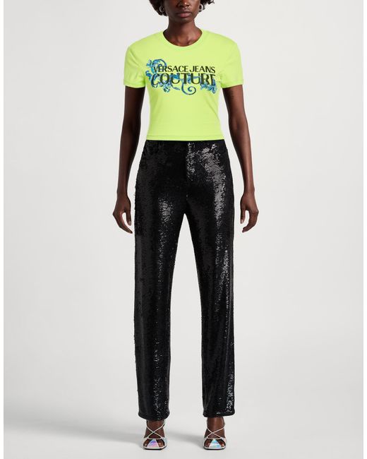 Versace Jeans Couture Green T-Shirt Cotton, Elastane