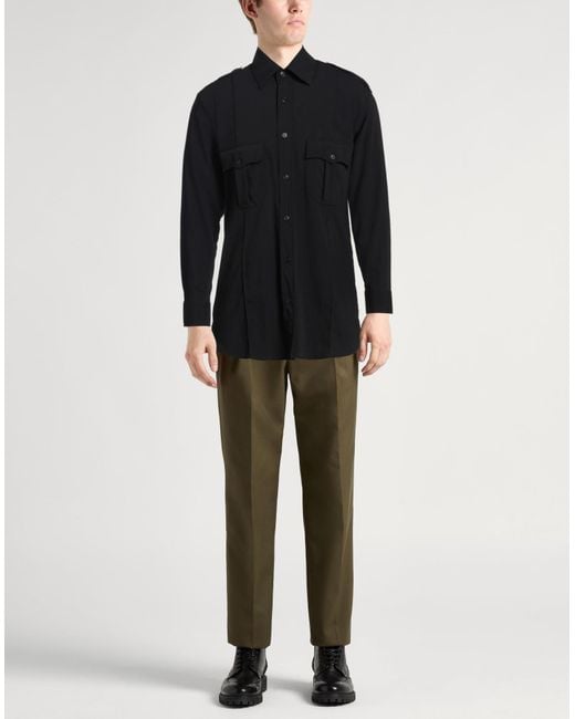 Dunhill Blue Shirt Wool, Viscose for men