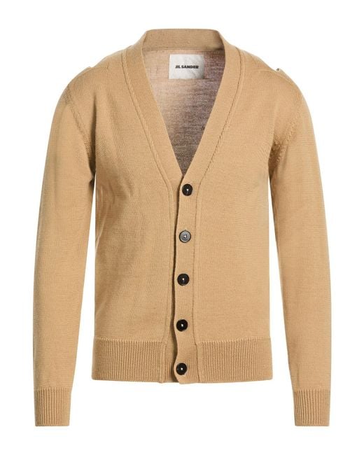 Jil Sander Natural Cardigan Wool for men
