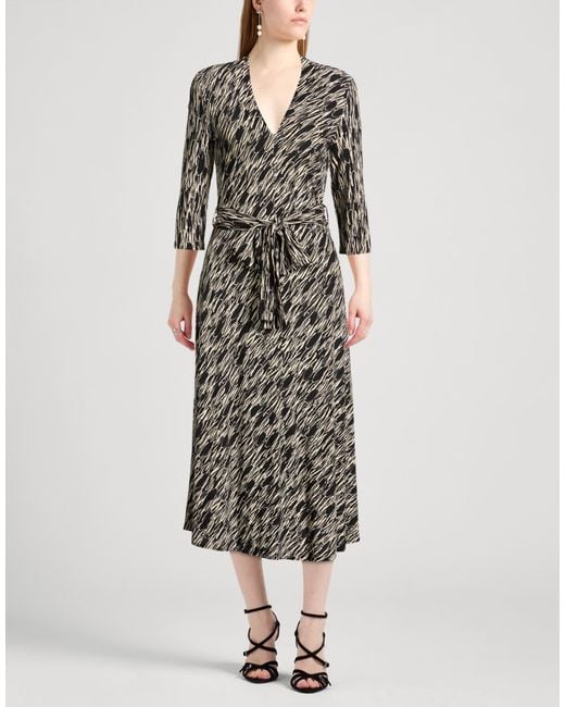 Siyu Gray Midi Dress Viscose, Elastane