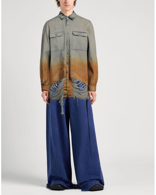 Rick Owens Gray Denim Outerwear Cotton for men