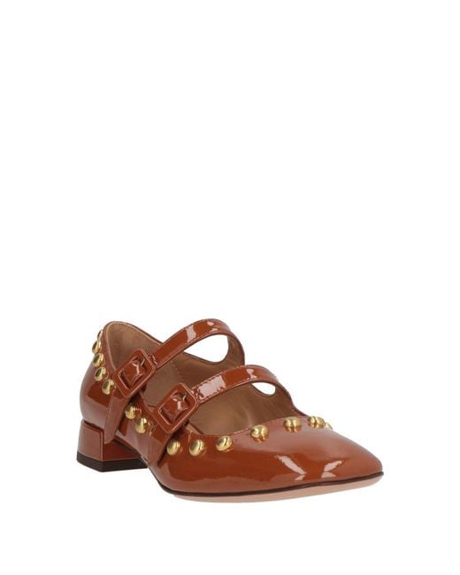 A.Bocca Brown Ballet Flats Leather