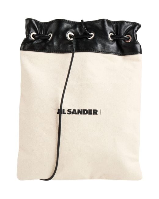 Jil Sander Black Cross-Body Bag Textile Fibers, Leather