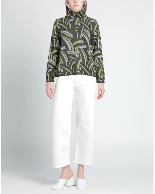 LUCKYLU  Milano Green Turtleneck Acrylic, Wool, Viscose, Metallic Polyester, Polyamide