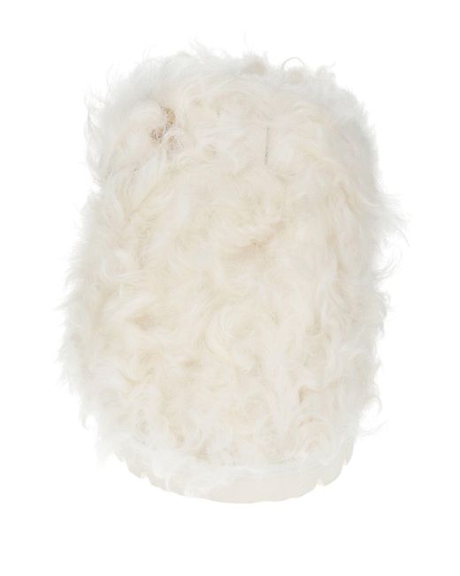 Moncler White Mules & Clogs Leather