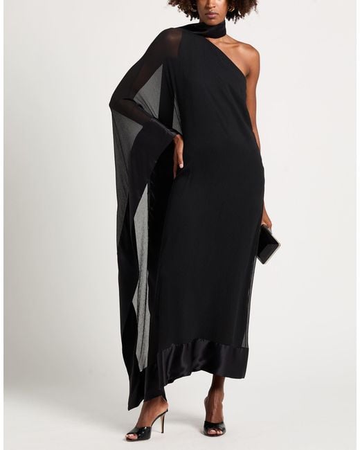 Taller Marmo Black Maxi Dress Silk