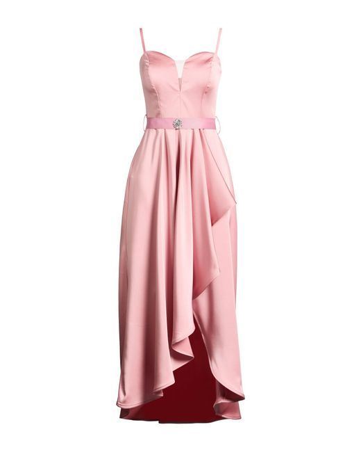 Rinascimento Pink Maxi Dress Polyester, Elastane