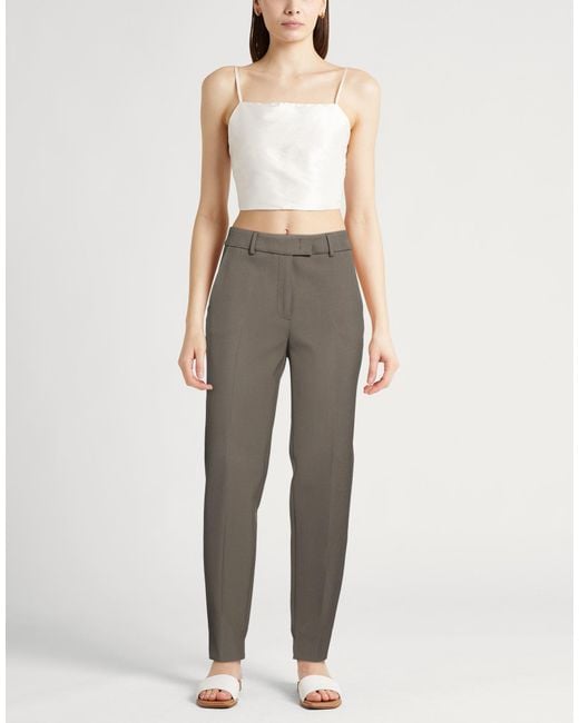 Peserico Gray Dark Pants Polyester, Viscose, Cotton, Elastane