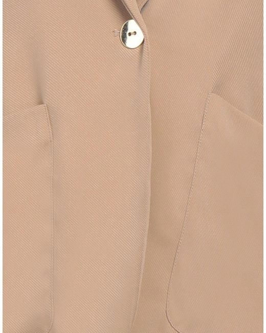 .., merci italia Natural Blazer Polyester, Viscose