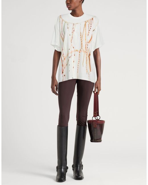 MM6 by Maison Margiela White T-Shirt Cotton
