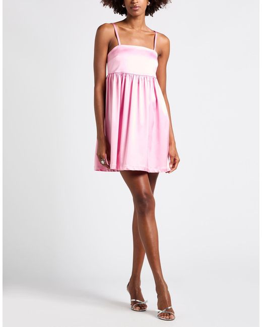 Semicouture Pink Mini Dress Acetate, Polyamide, Elastane
