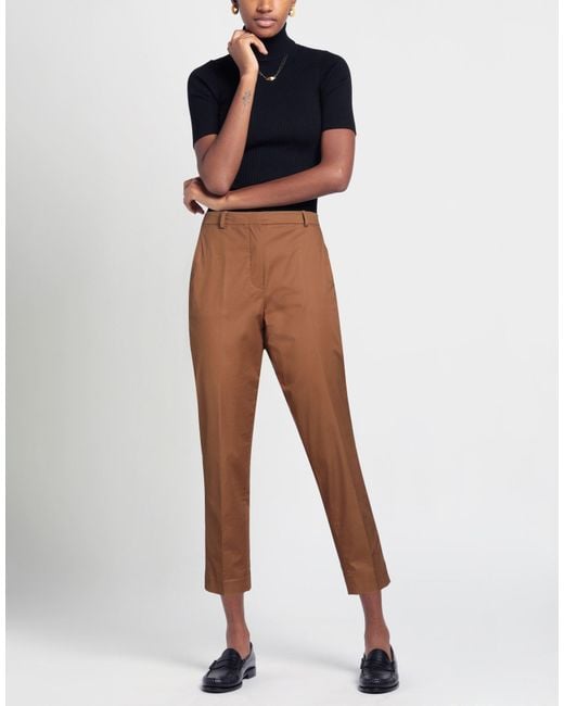 Incotex Brown Pants Cotton, Elastane