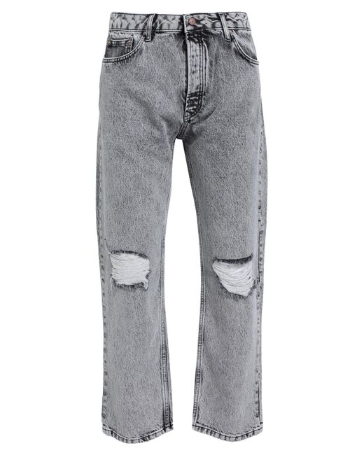 Topman Gray Jeans Cotton for men